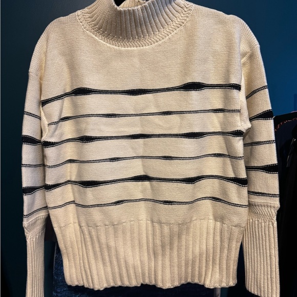 Etcetera’s Striped Cozy Mock Neck Sweater / NWT / MSRP $195 / Size M - Picture 5 of 6